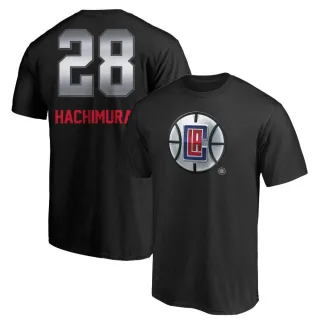 Men's Los Angeles Clippers Rui Hachimura Black Midnight Mascot T-Shirt