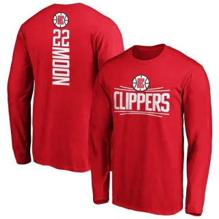 Men's Los Angeles Clippers Xavier Moon Royal Backer Long Sleeve T-Shirt