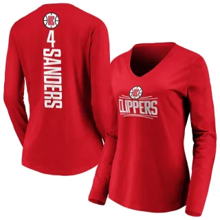 Women's Los Angeles Clippers Kobe Sanders Royal Backer Long Sleeve T-Shirt